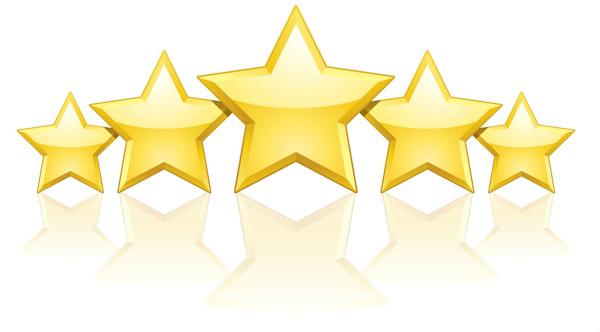 Five golden stars